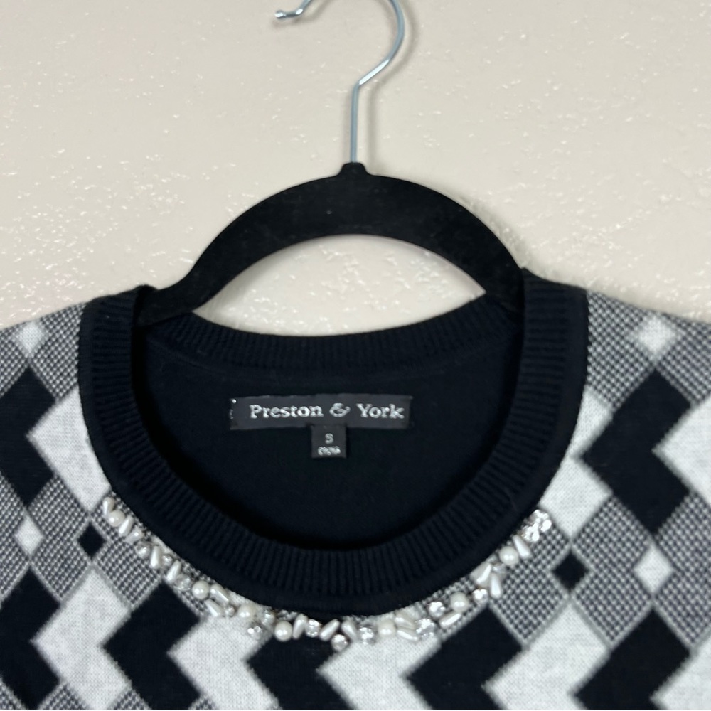 5 for $30 Preston &‎ York long sleeve black white sweater size small - Picture 11 of 16